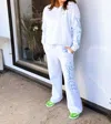Ocean Drive Beach Club Embroidered Sweatpants In Grey