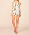 Ocean Drive Cascade Halter Crop Top In Striped In Multi