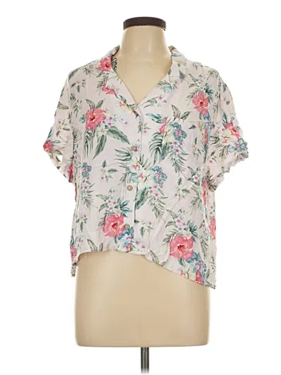 Ocean Drive Clothing Co. Short Sleeve Blouse In Ivory