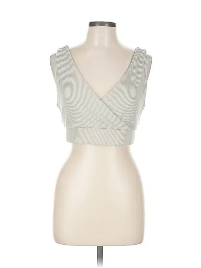 Pre-owned Ocean Drive Clothing Co. Tank Top Green Plunge Neckline Tops