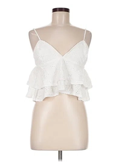 Pre-owned Ocean Drive Clothing Co. Tank Top White Halter Neckline Tops