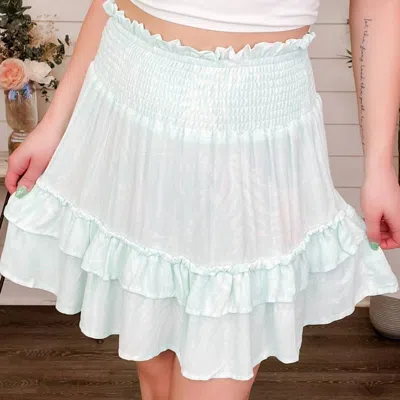 Ocean Drive Crazy For Love Lightweight Mini Skirt In Aqua In Blue