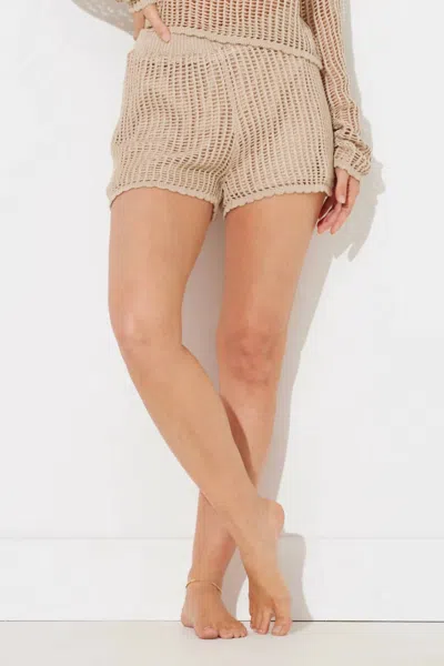 Ocean Drive Crochet Short In Hazelwood In Multi