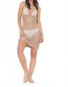 Ocean Drive Hazelwood Crochet With Lurex Coverup Mini Dress In Beige In Neutral