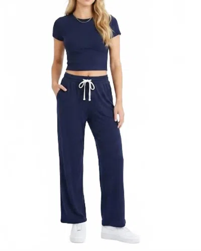 Ocean Drive Thermal Lounge Pants In Navy Blue