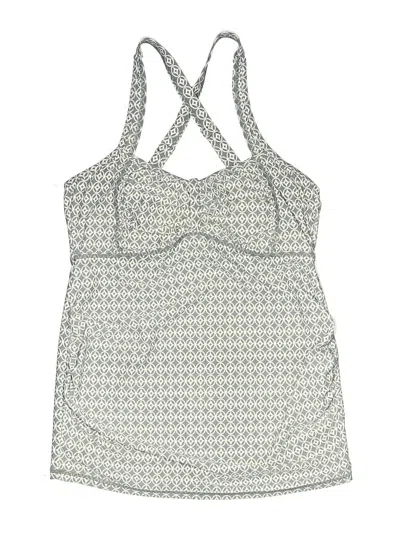 Pre-owned Ocean Lily Swimsuit Top Gray Tweed Pattern Swimwear