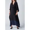 Ocean + Main Ocean+main Belted Caftan In Blue