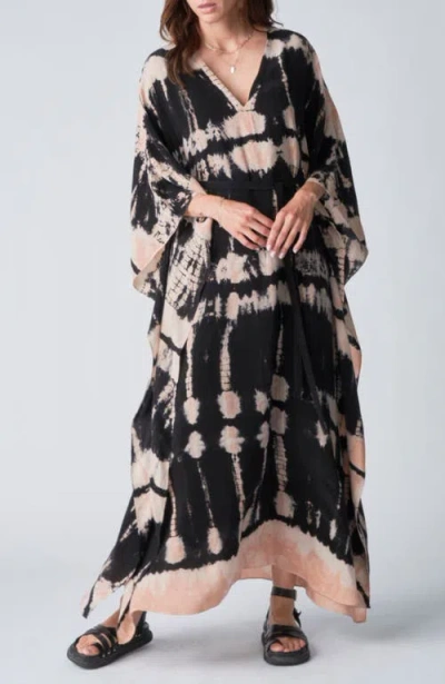 Ocean + Main Ocean+main Cupro Caftan In Black
