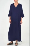 Ocean + Main Ocean+main Gauze Arc Seam Caftan In Blue