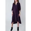 Ocean + Main Ocean+main Gauze Dress With Pockets In Purple