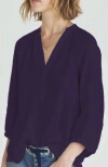 Ocean + Main Ocean+main Gauze Top In Purple