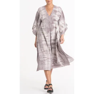 Ocean + Main Ocean+main Tie Dye Cotton Caftan In Gray
