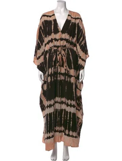 Pre-owned Ocean + Main Tie-dye Print Long Dress In Multicolor