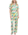 Ocean Pacific Women's Mild At Heart Printed Pajama Set In Multi Palms