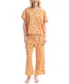 Ocean Pacific Women's Printed Henley Pajama Set