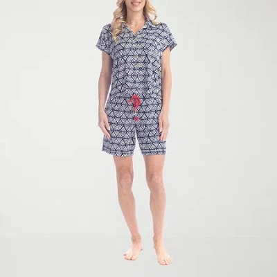 Ocean Pacific Womens Short Sleeve 2-pc. Pajama Set In Gray