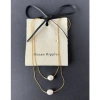 OCEAN RIPPLES 18CT GOLD PLATED DOUBLE FRESH WATER PEARL NECKLACE