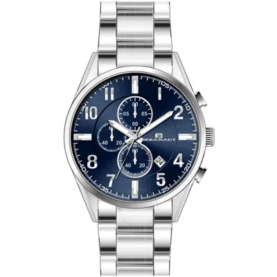 Oceanaut Escapade Chronograph Quartz Blue Dial Men's Watch Oc5852 In White