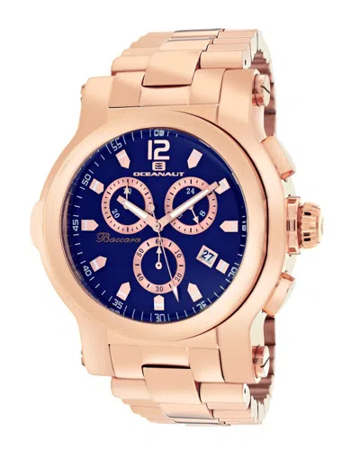 Oceanaut Baccara Xl Blue Dial Mens Watch Oc0826 In Blue / Gold Tone / Rose / Rose Gold Tone