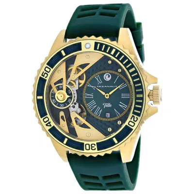 Oceanaut Tide Skeleton 48mm Watch In Green