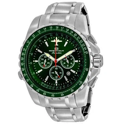Pre-owned Oceanaut Mens Aviador Pilot Green Dial Watch - Oc0117
