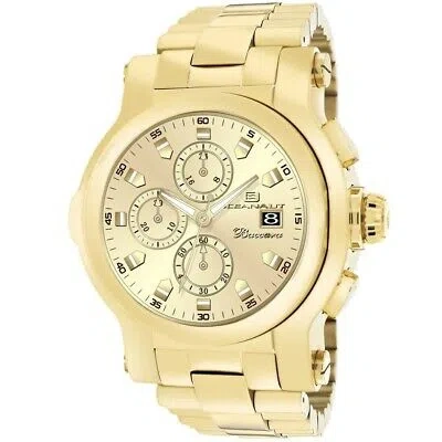 Pre-owned Oceanaut Mens Baccara Xl Gold Dial Watch - Oc0824
