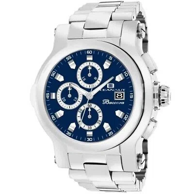 Pre-owned Oceanaut Mens Baccara Xl Navy Blue Dial Watch - Oc0822