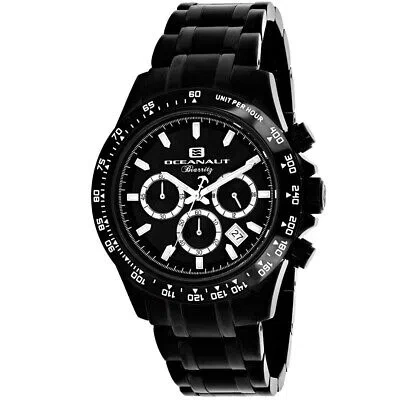 Pre-owned Oceanaut Mens Biarritz Black Dial Watch - Oc6114