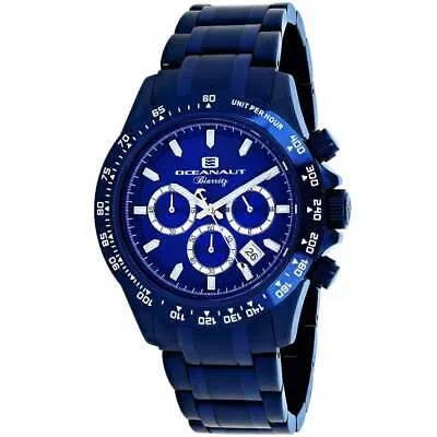 Pre-owned Oceanaut Mens Biarritz Blue Dial Watch - Oc6117