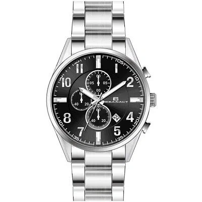 Pre-owned Oceanaut Mens Escapade Black Dial Watch - Oc5851