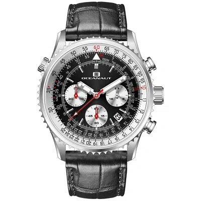 Pre-owned Oceanaut Mens Flight Black Dial Watch - Oc0125