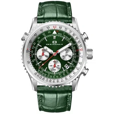Pre-owned Oceanaut Mens Flight Green Dial Watch - Oc0128