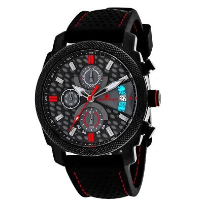 Pre-owned Oceanaut Mens Kryptonite Black And Grey Dial Watch - Oc2324