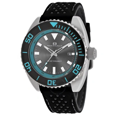 Oceanaut Submersion Quartz Grey Dial Men's Watch Oc0521 In Black