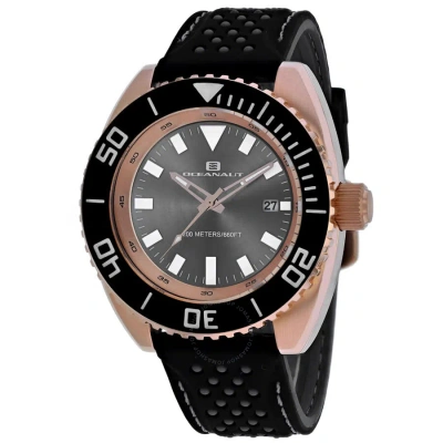 Oceanaut Submersion Quartz Grey Dial Men's Watch Oc0524 In Black