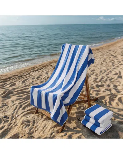 Oceanfront Resort Classic Cabana 4-pack Beach Towels In Blue