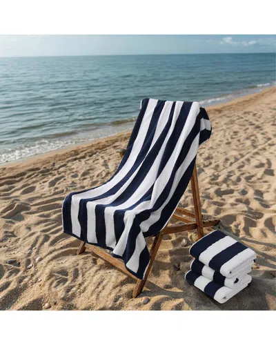 Oceanfront Resort Classic Cabana 4-pack Beach Towels In Blue