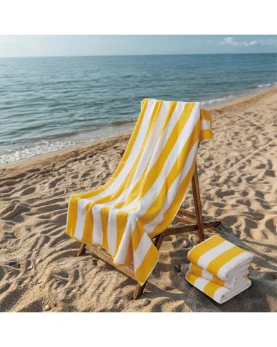 Oceanfront Resort Classic Cabana 4-pack Beach Towels In Yellow