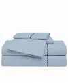 Oceanfront Resort Embroidered Percale 200-thread Count 4-pc. Sheet Set, Queen In Blue