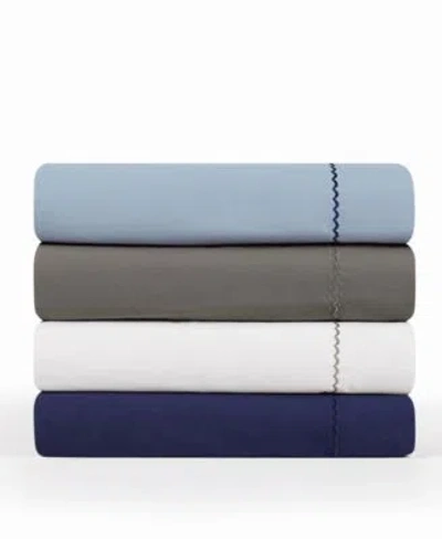 Oceanfront Resort Embroidered Percale 200 Thread Count 4 Pc. Sheet Sets In White