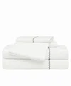 Oceanfront Resort Embroidered Percale 200-thread Count 4-pc. Sheet Set, Queen In White