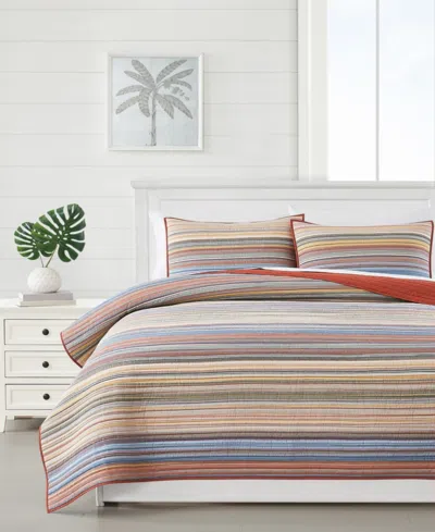 Oceanfront Resort Naples Yarn Dye Stripe 2-pc Quilt Set, Twin In Multi