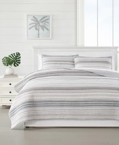 Oceanfront Resort Navarre Yarn Dye Stripe 3-pc. Quilt Set, Full/queen