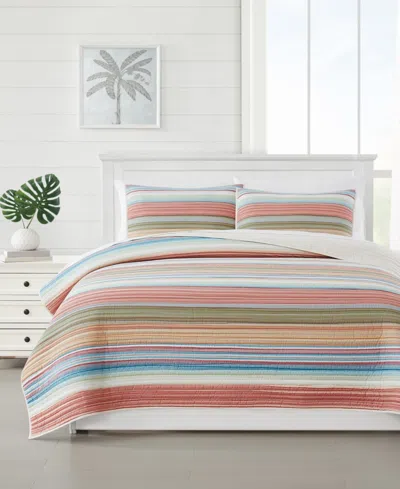 Oceanfront Resort Palm Beach Yarn Dye Stripe 2-pc. Quilt Set, Twin In Multi