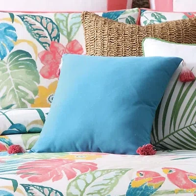 Oceanfront Resort Paradise  Duvet Cover Set In Pink,blue,green