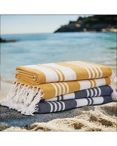 Oceanfront Resort Salty Stripe 4-pack Sand-free Beach Towels In Multi