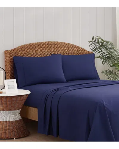 Oceanfront Resort Solid Percale Sheet Set In Blue