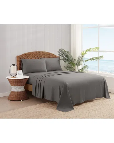 Oceanfront Resort Solid Percale Sheet Set In Gray