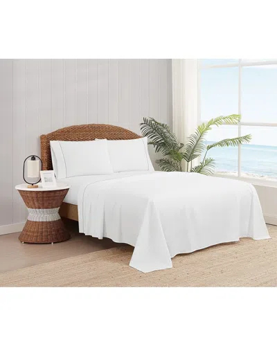 Oceanfront Resort Solid Percale Sheet Set In White