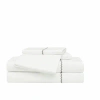 Oceanfront Resort Solid Percale Sheet Set In White